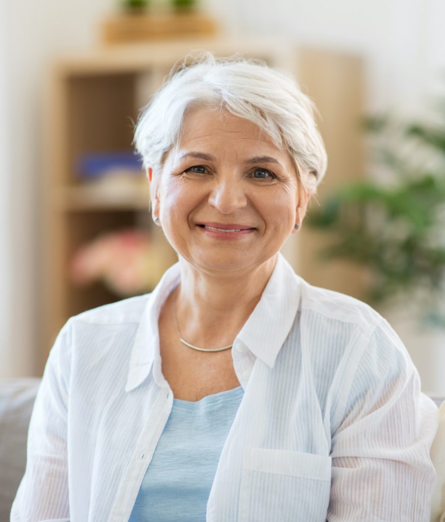 Older women with white hair